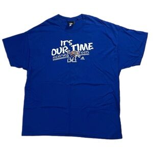 Used Adidas 2008 Memphis Tigers Basketball It’s Our Time Shirt Blue Size XXL
